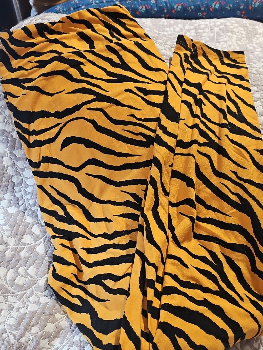 Bold Tiger Print Leggings in Yellow and Black